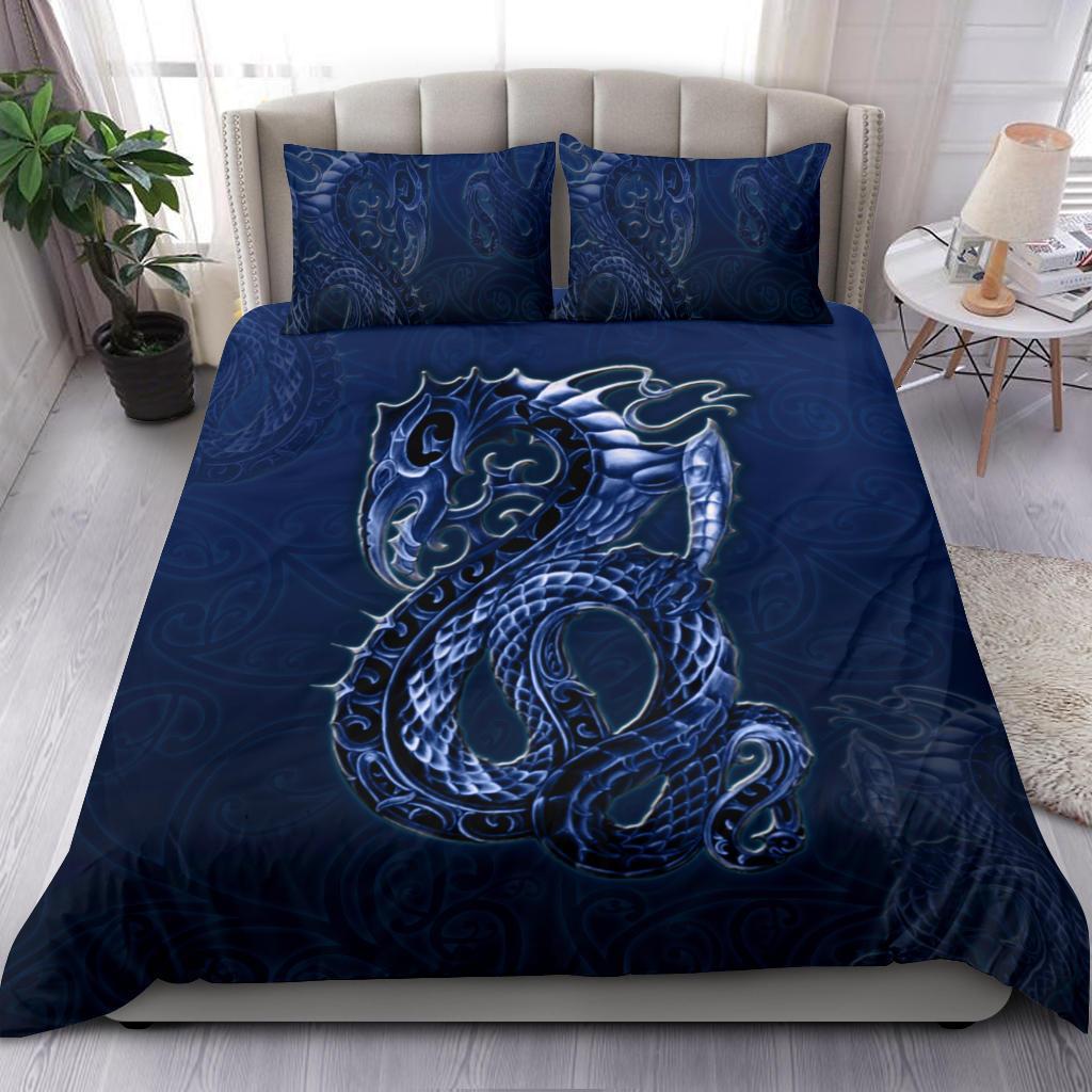 New Zealand Bedding Set, Maori Manaia Duvet Cover With Two Pillow Cases - Vibe Hoodie Shop