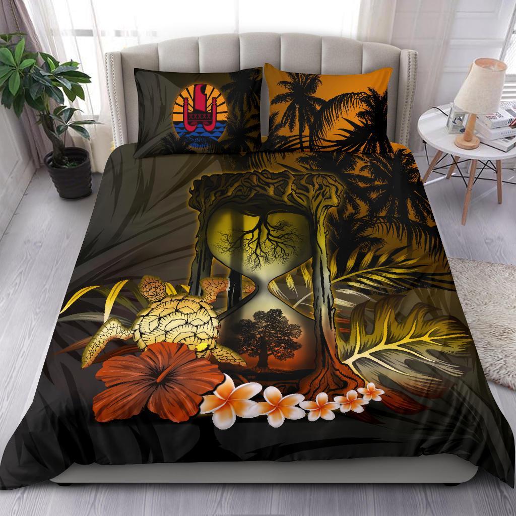 Tahiti Bedding Set - Tahitian Tree Of Life Hourglass - Vibe Hoodie Shop