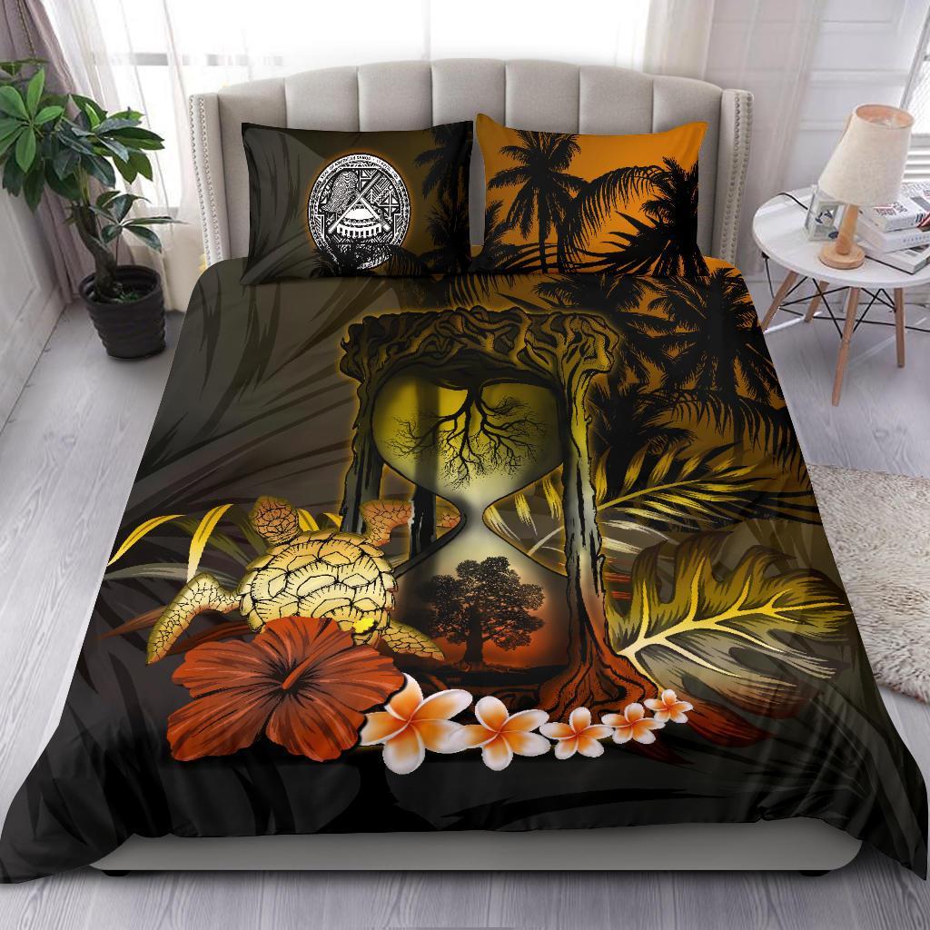 American Samoa Bedding Set - Tree Of Life Hourglass - Vibe Hoodie Shop