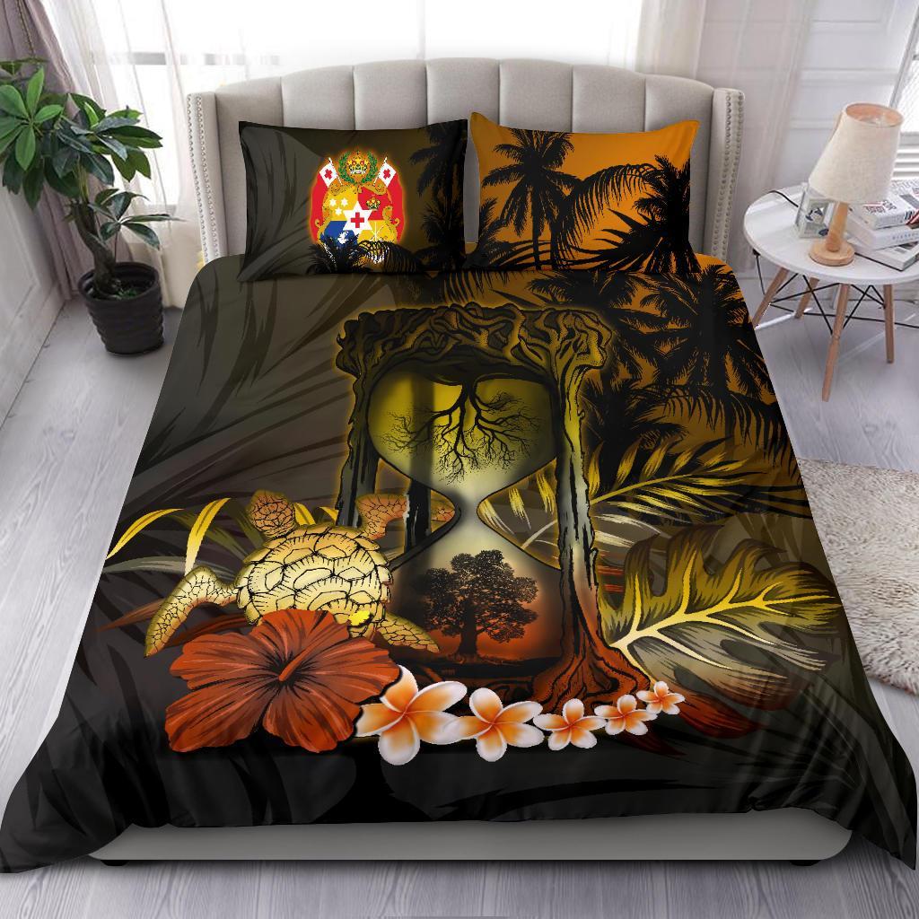 Tonga Bedding Set - Tongan Tree Of Life Hourglass - Vibe Hoodie Shop