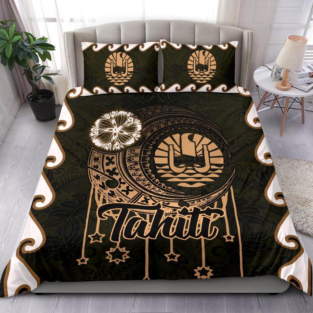 Tahiti Bedding Set, Polynesian Duvet Cover and Two Pillow Cases - Vibe Hoodie Shop