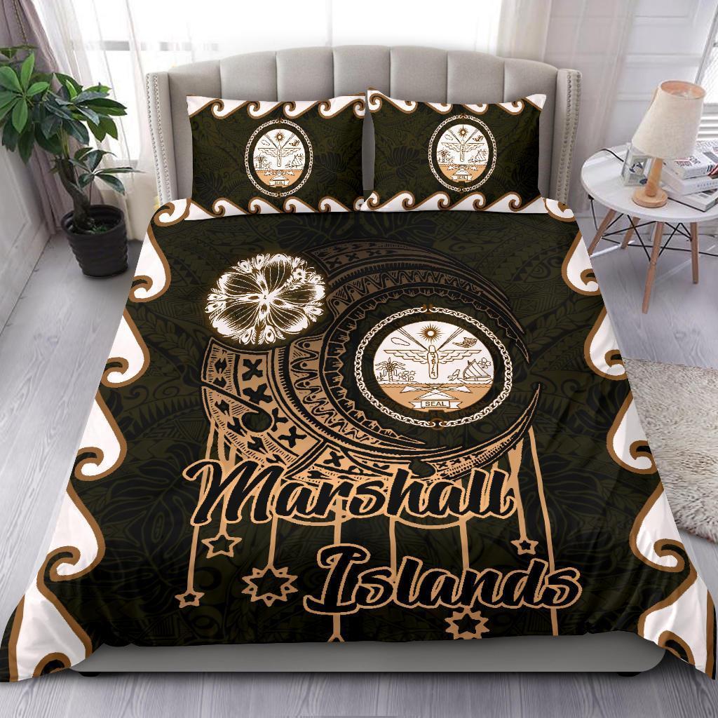 Marshall Islands Bedding Set, Polynesian Duvet Cover and Two Pillow Cases - Vibe Hoodie Shop