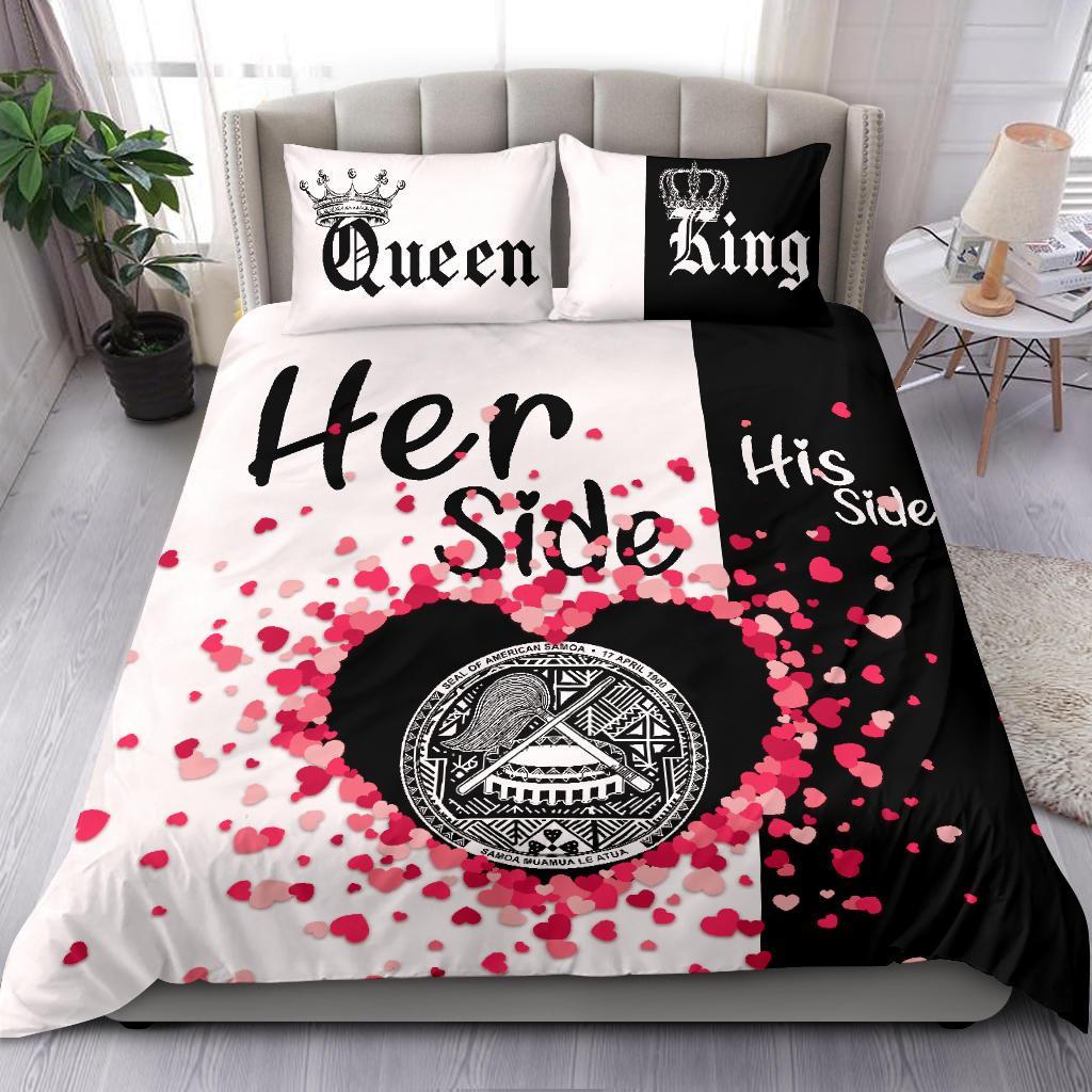 American Samoa Bedding Set Couple King/Queen Her Side/His Side - Vibe Hoodie Shop