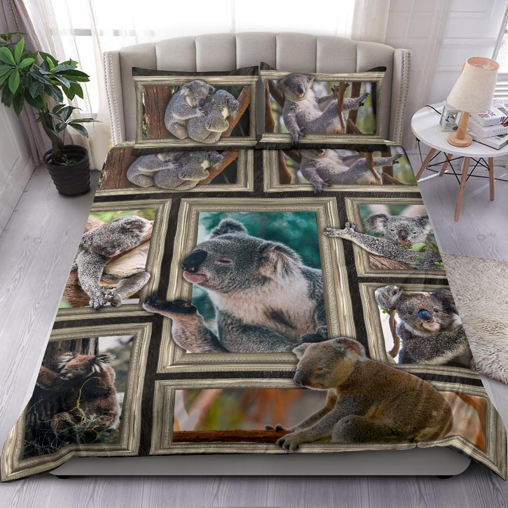 Bedding Set - 3D Koala Frames Bedding Set - Vibe Hoodie Shop