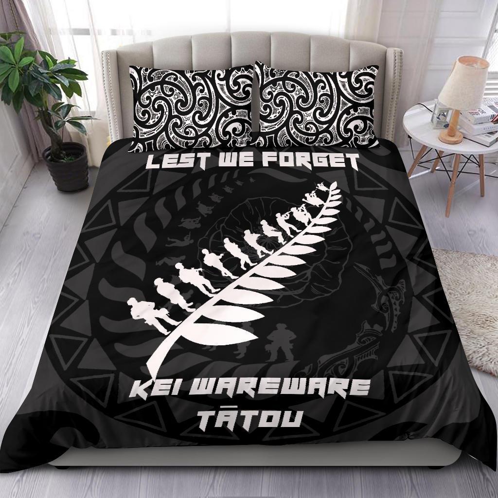 ANZAC Tattoo New Zealand, Lest We Forget Bedding Set - Vibe Hoodie Shop