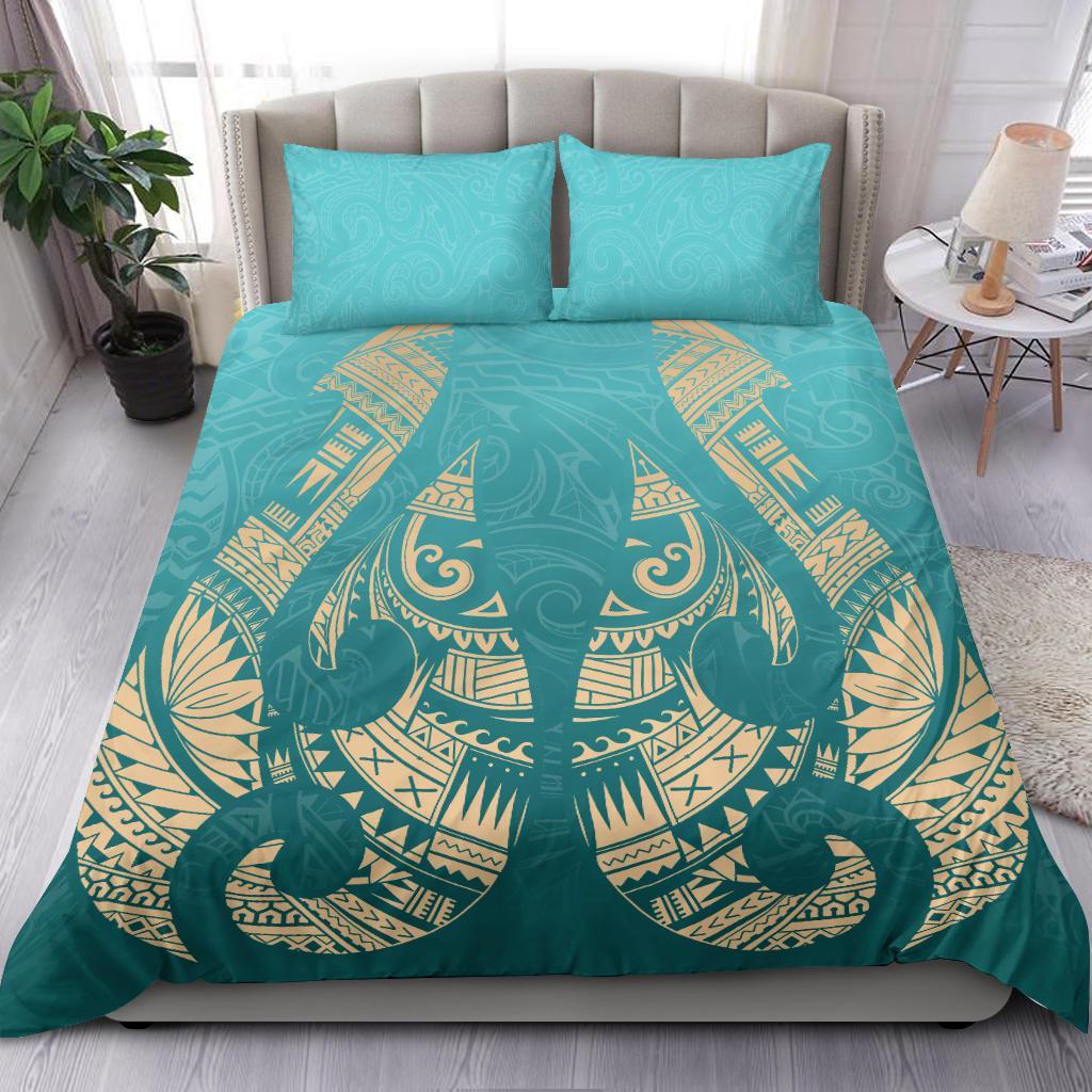 New Zealand Maori Hei Matau Tattoo Bedding Set - Vibe Hoodie Shop