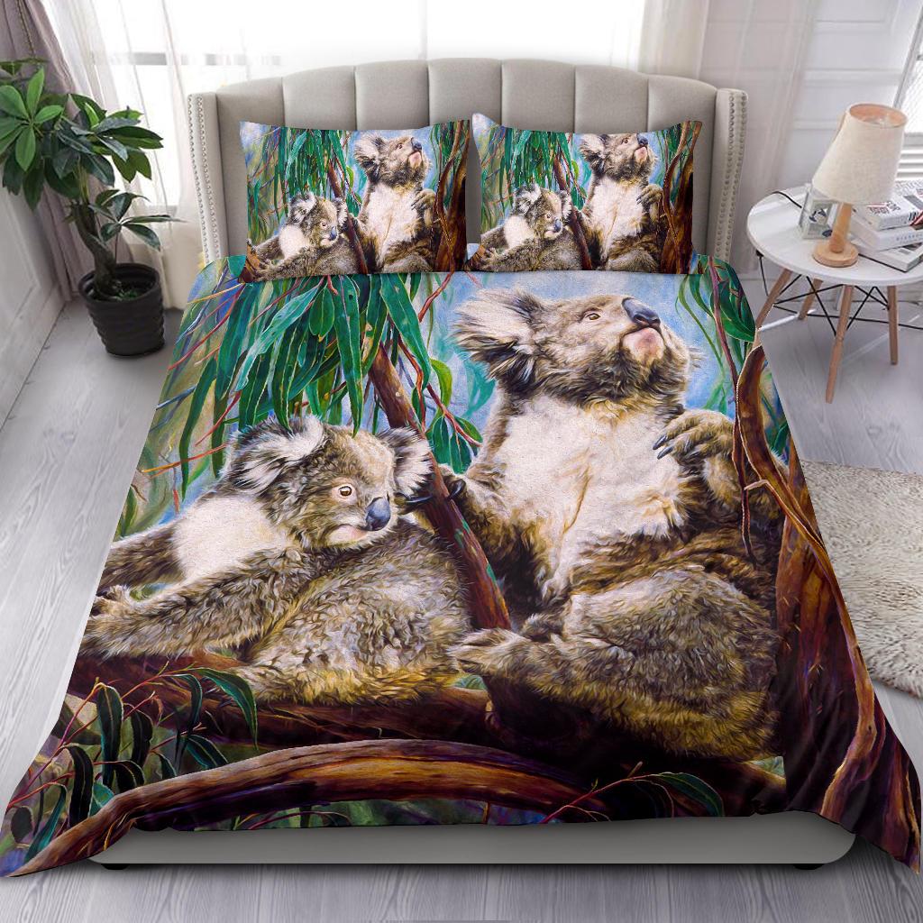 Bedding Set - Koala and Joey Bedding Set 3D Art - Vibe Hoodie Shop