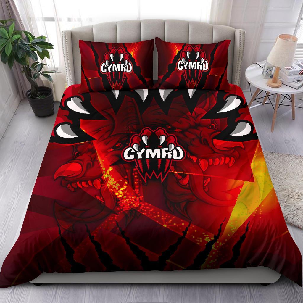 Wales Bedding Set - Welsh Dragon - Vibe Hoodie Shop