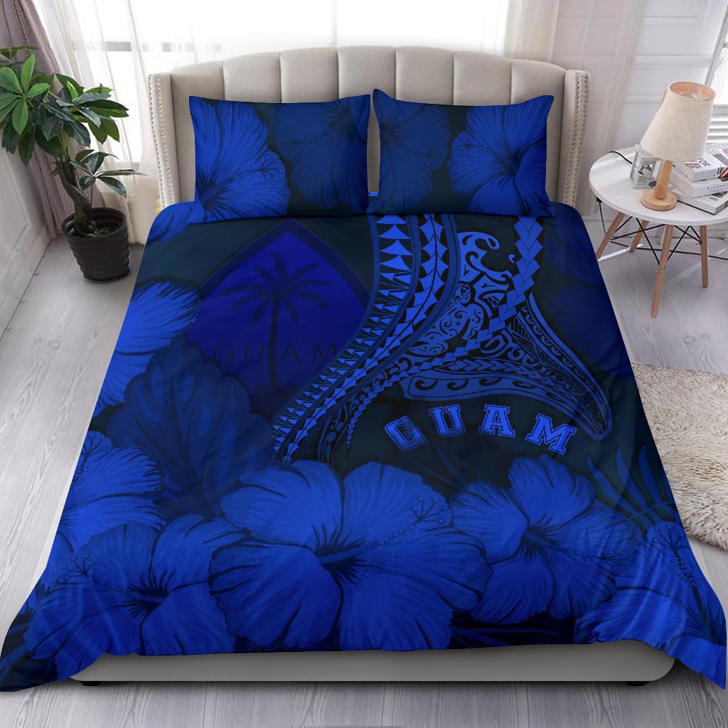 Guam Bedding Set Guam Manta Polynesian Hibiscus - Vibe Hoodie Shop