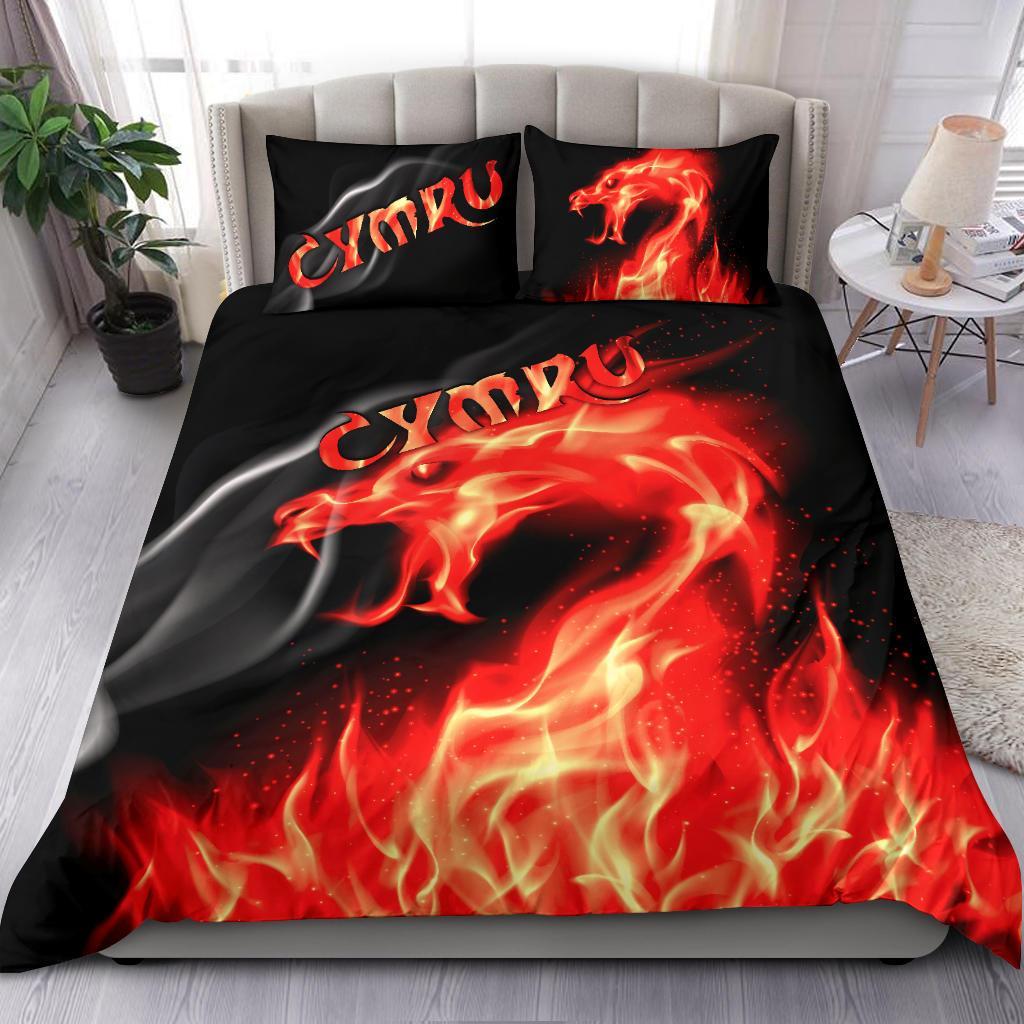 Wales Bedding Set - Cymru Flame - Vibe Hoodie Shop