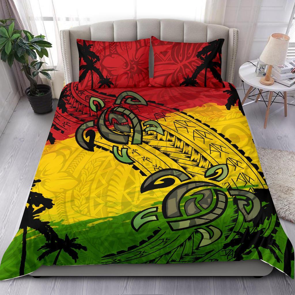 Polynesian Turtle Reggae Bedding Set - Vibe Hoodie Shop