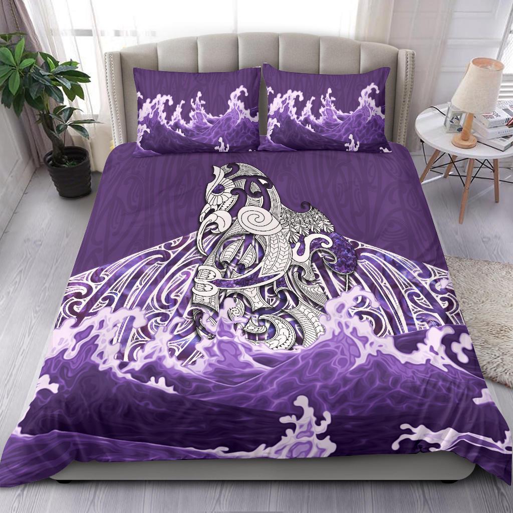 Maori Manaia The Purple Sea Bedding Set - Vibe Hoodie Shop