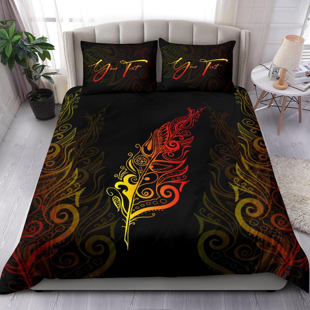 Signature Custom, Light Silver Fern Bedding Set Sunset Vibe - Vibe Hoodie Shop