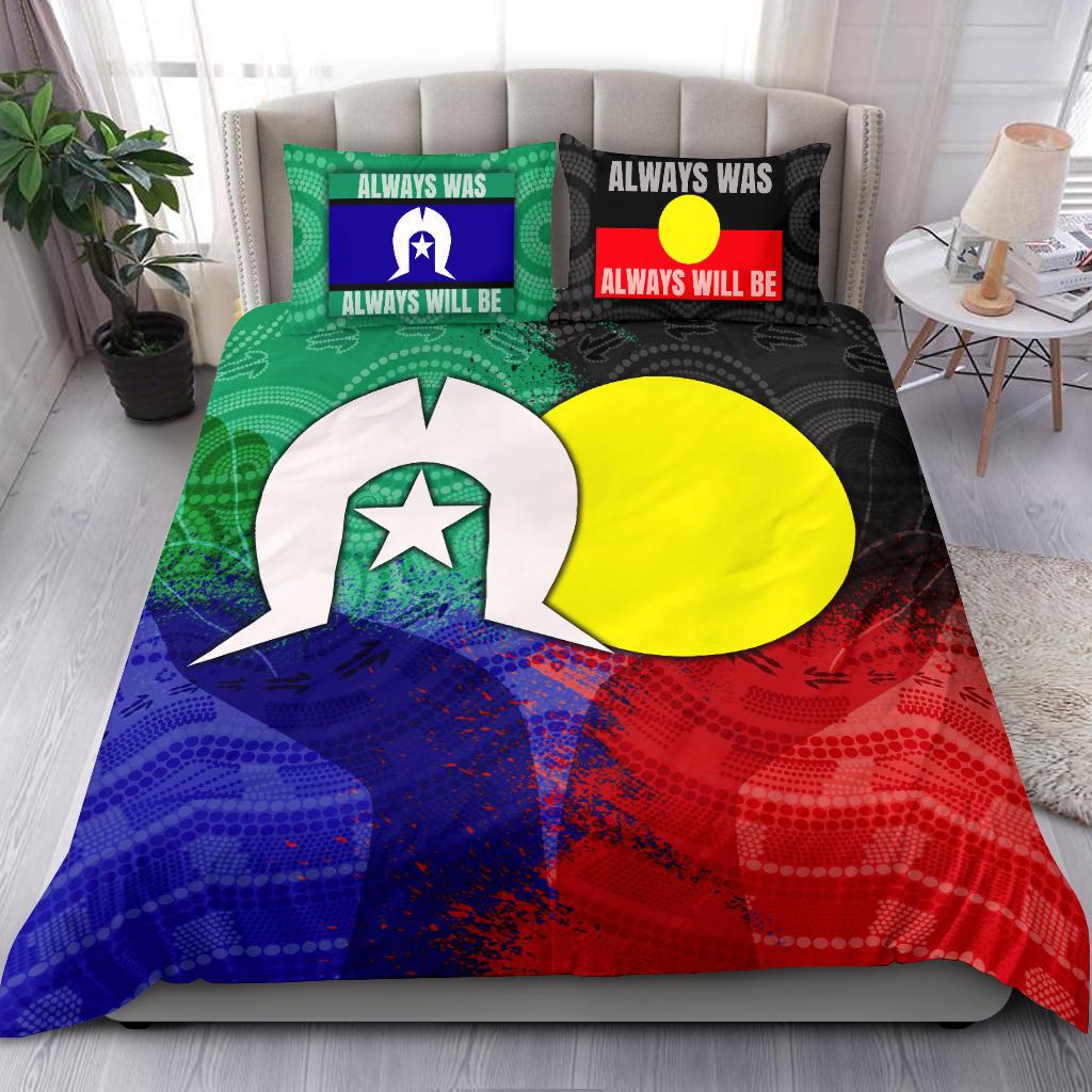 Aboriginal Bedding Set, Australia NAIDOC Week Indigenous Flag Style - Vibe Hoodie Shop