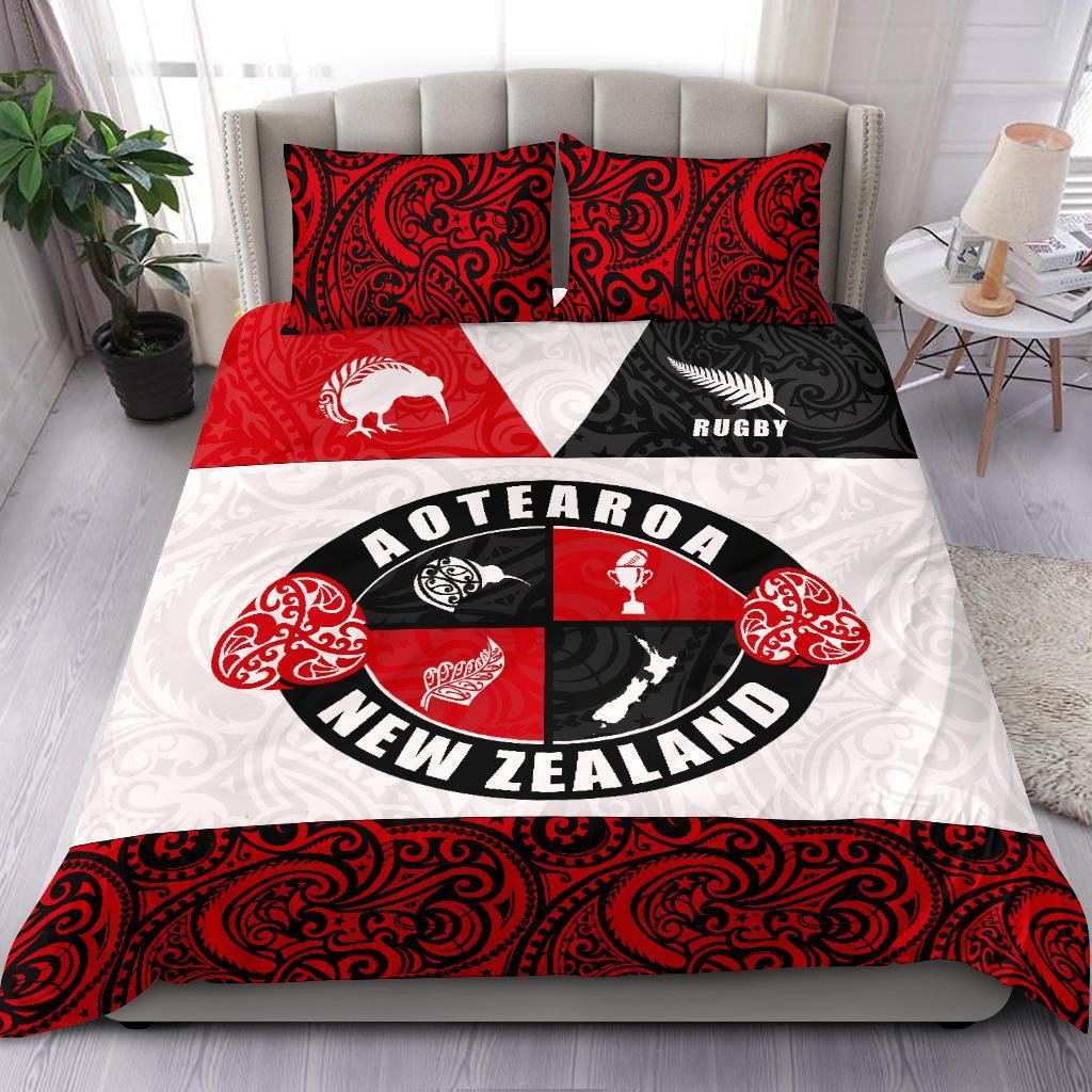 New Zealand Aotearoa Rugby Champion Bedding Set - Vibe Hoodie Shop
