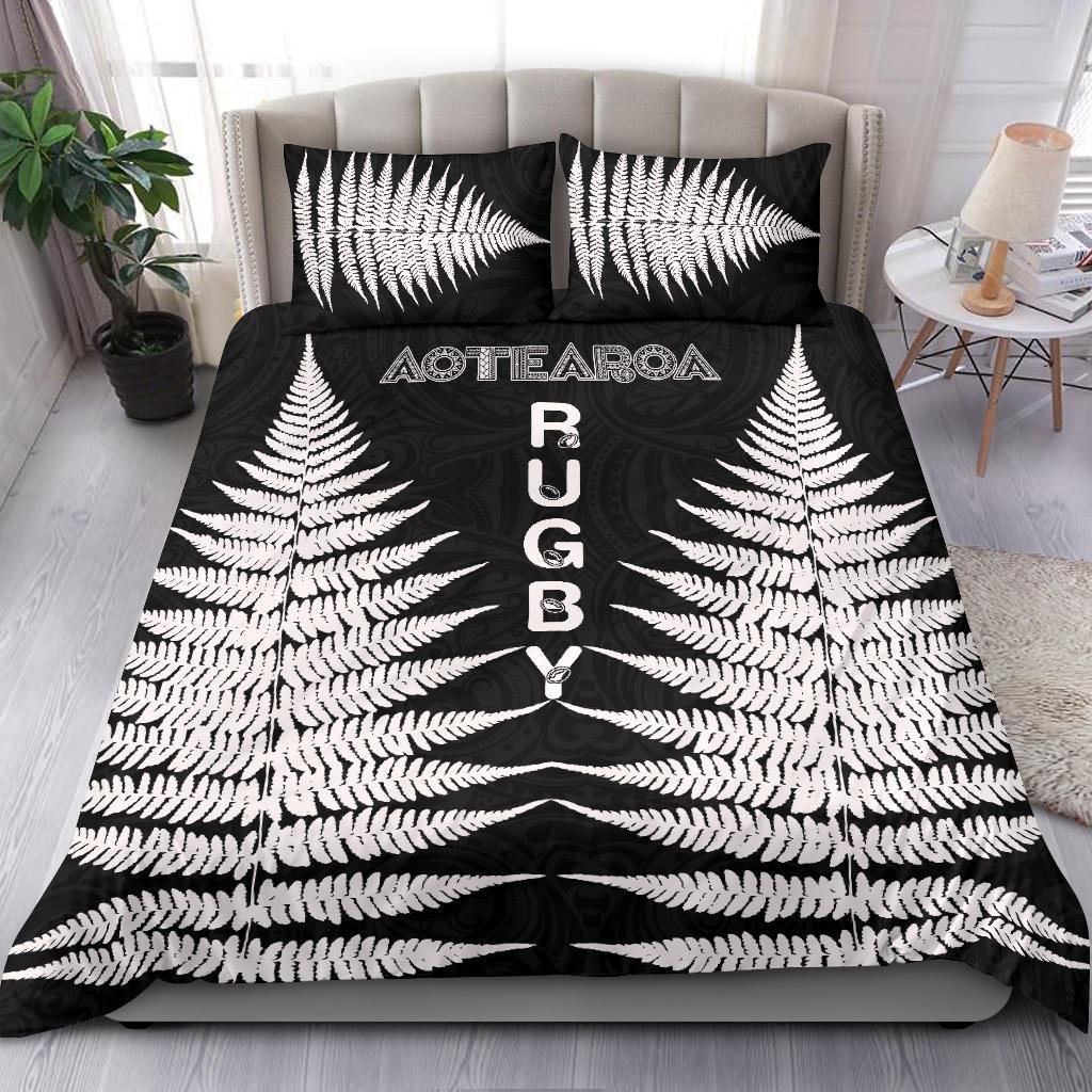Aotearoa Rugby Silver Fern Bedding Set Classic Style - Vibe Hoodie Shop