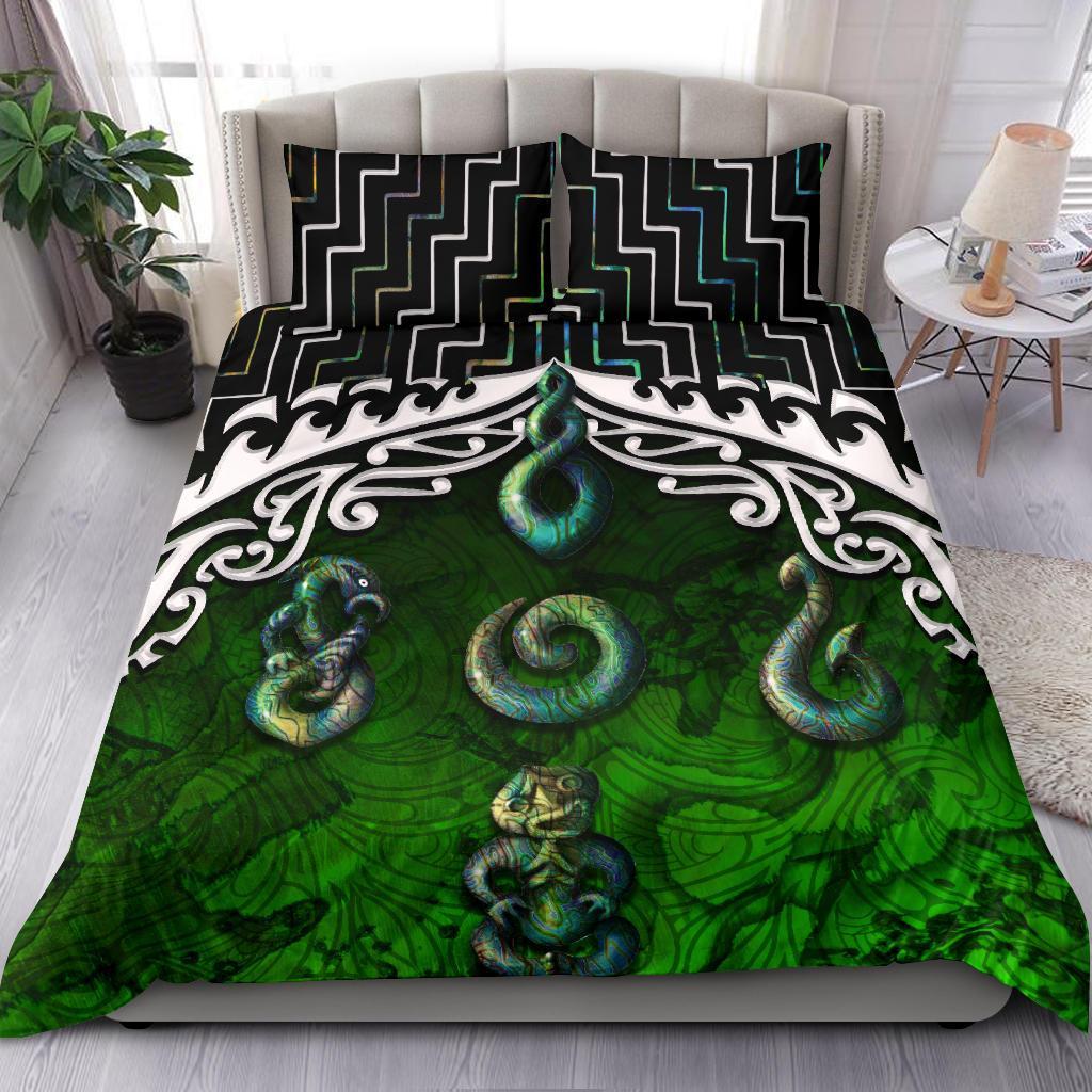 New Zealand Maori Symbols Poutama Bedding Set - Vibe Hoodie Shop