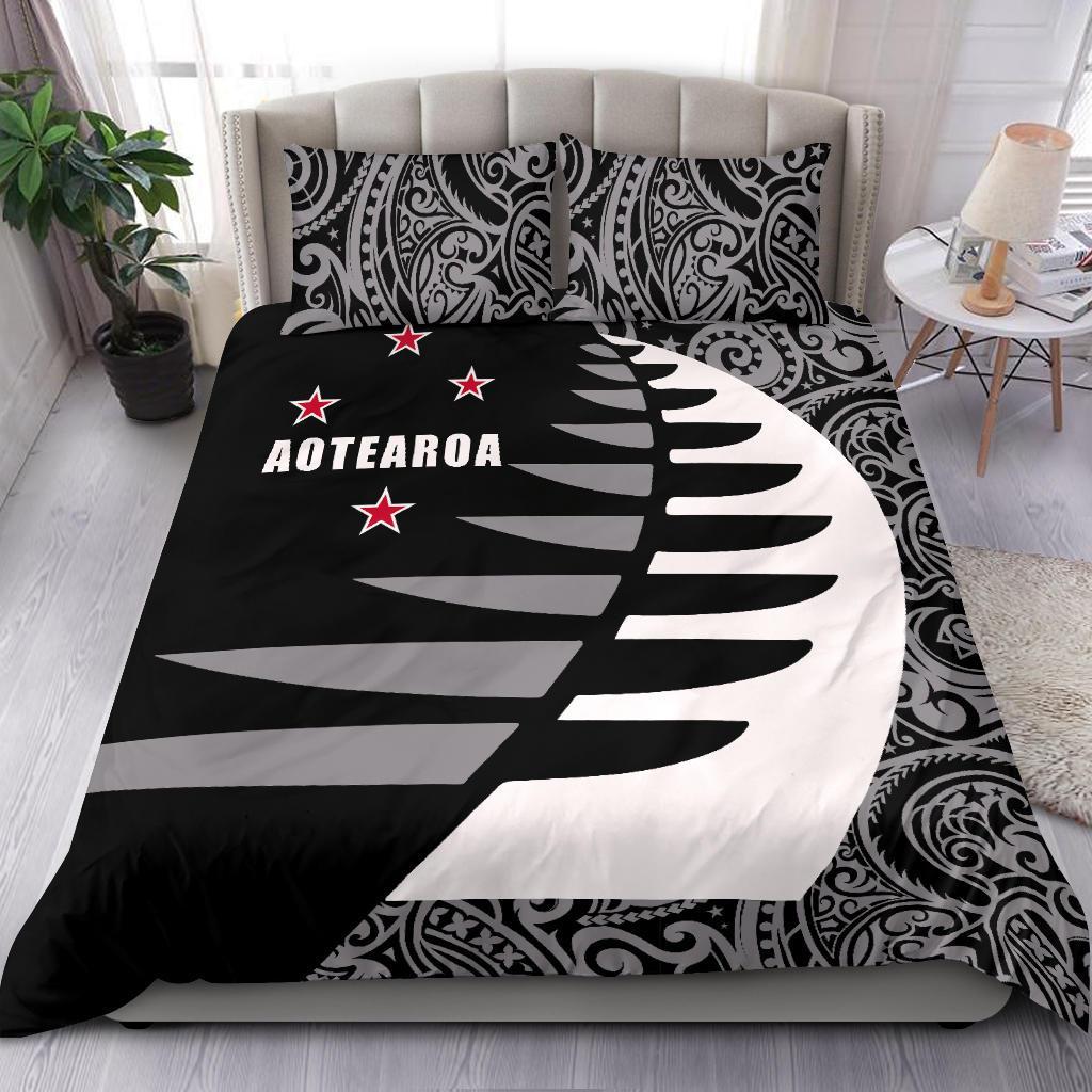 Aotearoa Silver Fern Bedding Set Sailing Style - Vibe Hoodie Shop