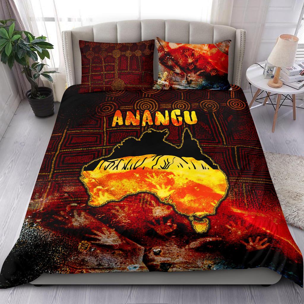 Aboriginal Bedding Set - Anangu Custodians - Vibe Hoodie Shop