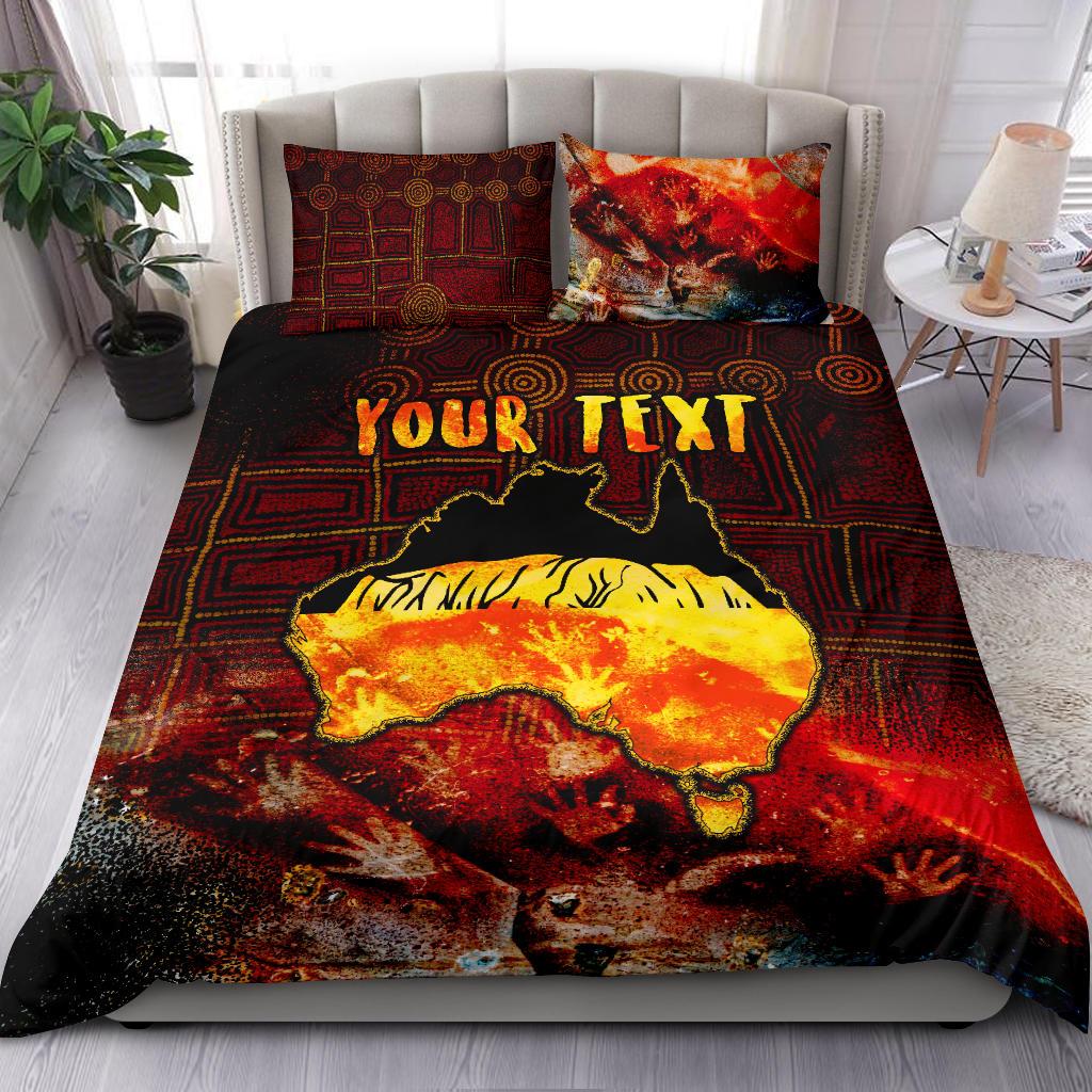 Aboriginal Personalised Bedding Set - Anangu Custodians - Vibe Hoodie Shop