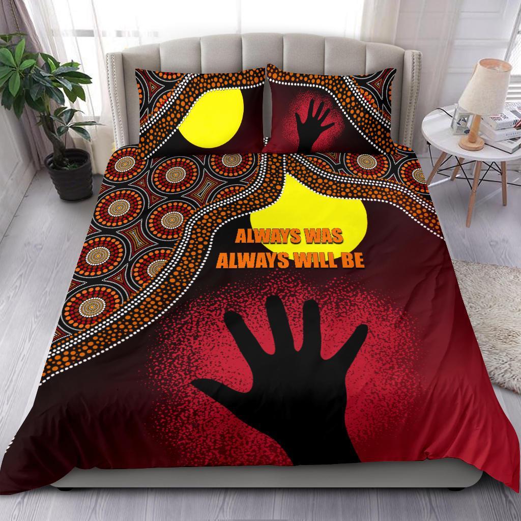 NAIDOC Bedding Set, NAIDOC Week 2020 Always Was, Always Will Be With A Hand - Vibe Hoodie Shop