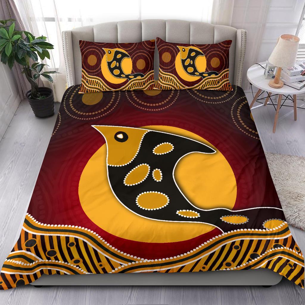 Bedding Set - Aboriginal Dot Patterns Fish - Vibe Hoodie Shop