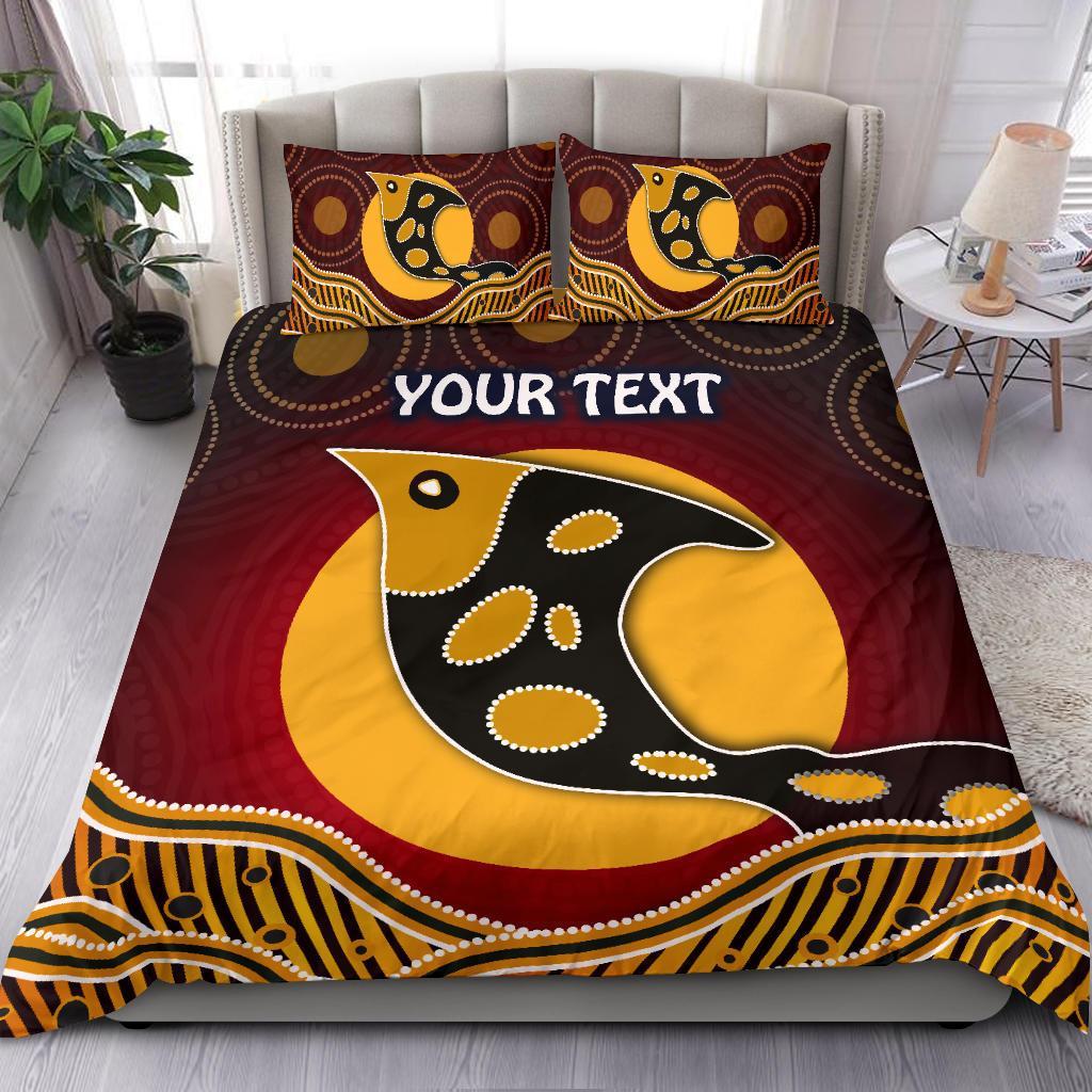 Personalised Bedding Set - Aboriginal Dot Patterns Fish - Vibe Hoodie Shop