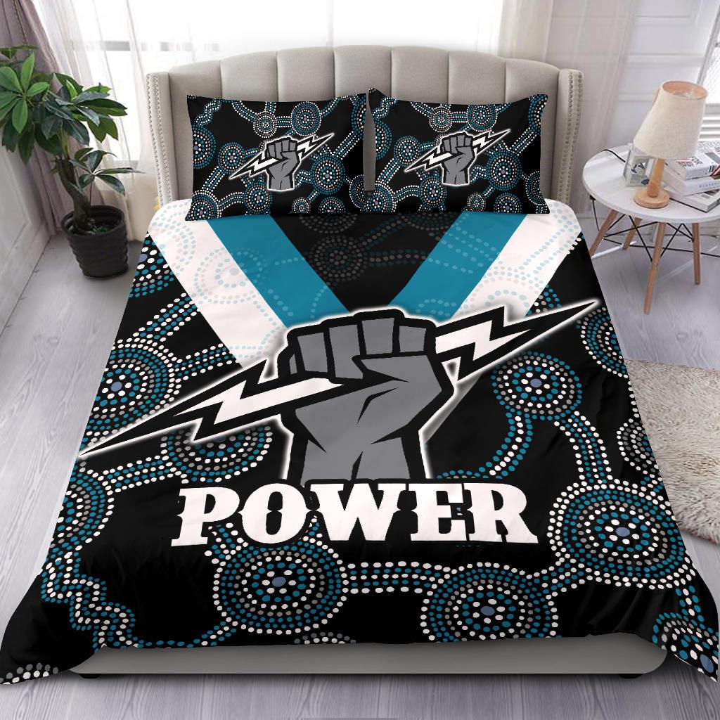 Port Adelaide Bedding Set Power - Vibe Hoodie Shop