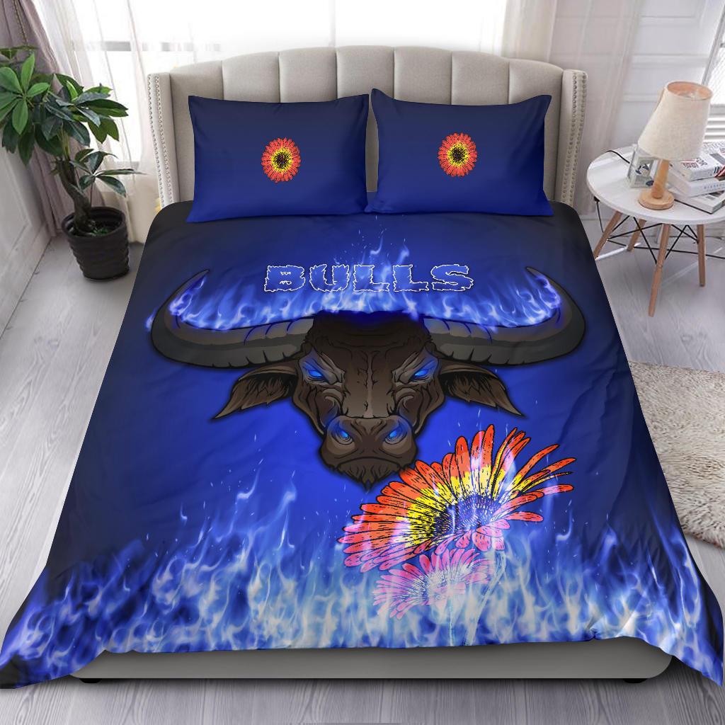 Blue Super Rugby Bedding Set Bulls Barberton Daisy - Vibe Hoodie Shop
