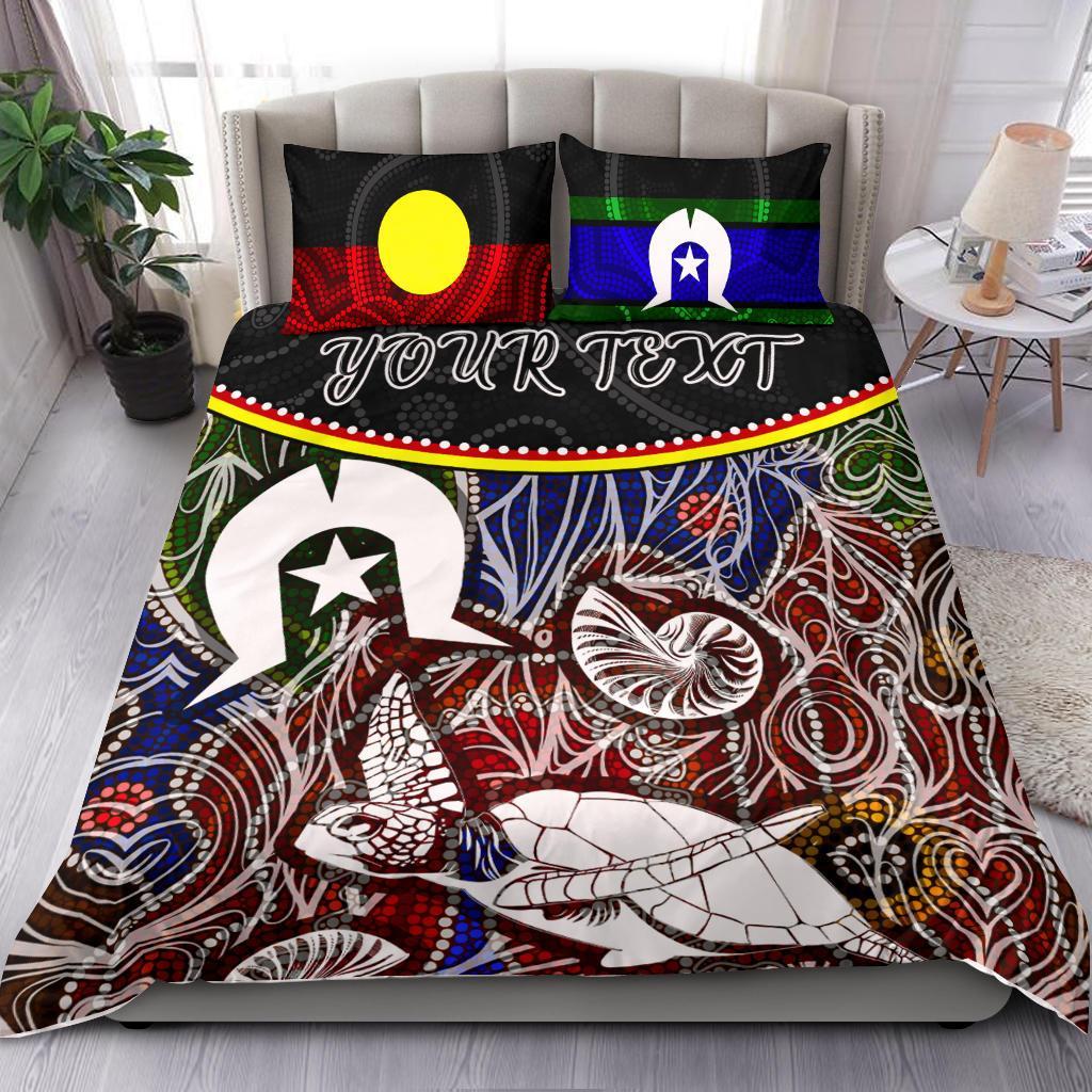 Personalised Bedding Set - Aboriginal Dot In NAIDOC Week Style - Vibe Hoodie Shop