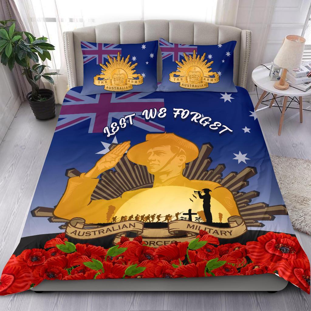 Bedding Set - Australia ANZAC Day 2020 And Soldiers - Vibe Hoodie Shop