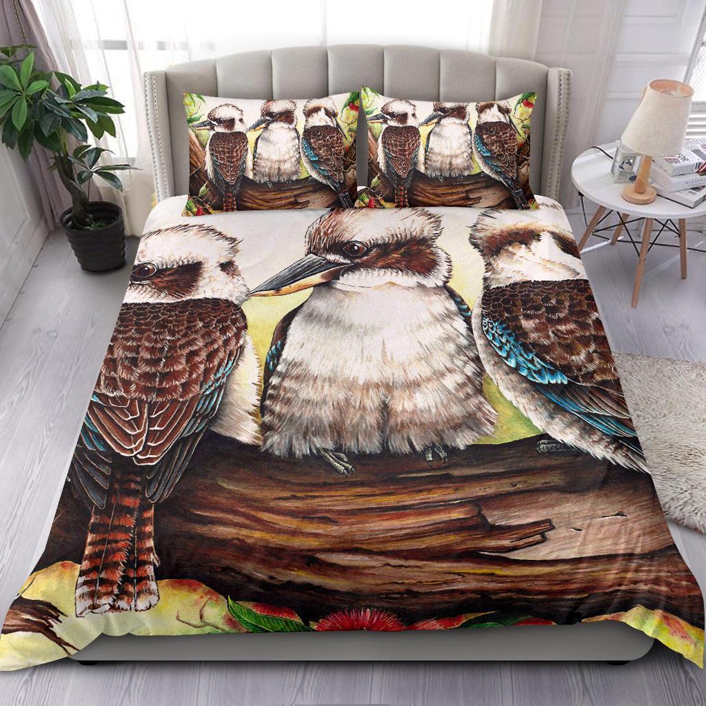 Bedding Set - Kookaburra with Waratah - Vibe Hoodie Shop