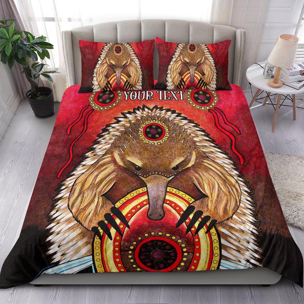 Custom Aboriginal Bedding Set - Australian Echidna - Vibe Hoodie Shop