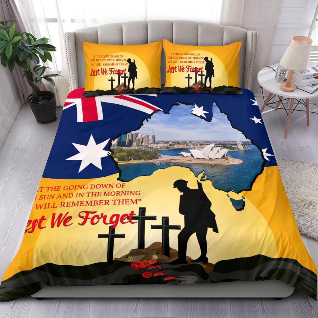 ANZAC Day Bedding Set - Today's Peace Is Yesterday's Sacrifice - Vibe Hoodie Shop