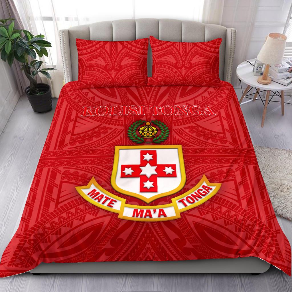 Kolisi Tonga Bedding Set Mate Ma'a Tonga Unique Rugby Style - Vibe Hoodie Shop
