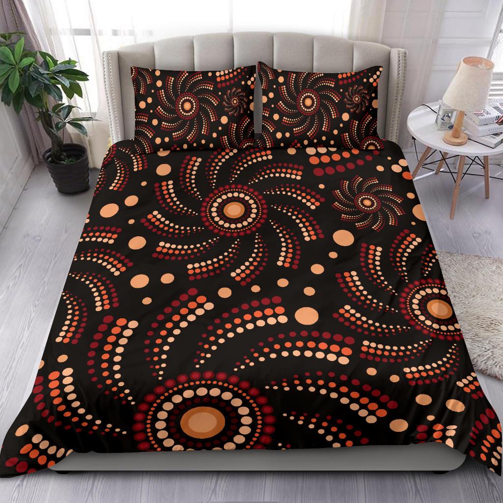 Aboriginal Bedding Set, Aboriginal Circle Dot Painting Patterns - Vibe Hoodie Shop