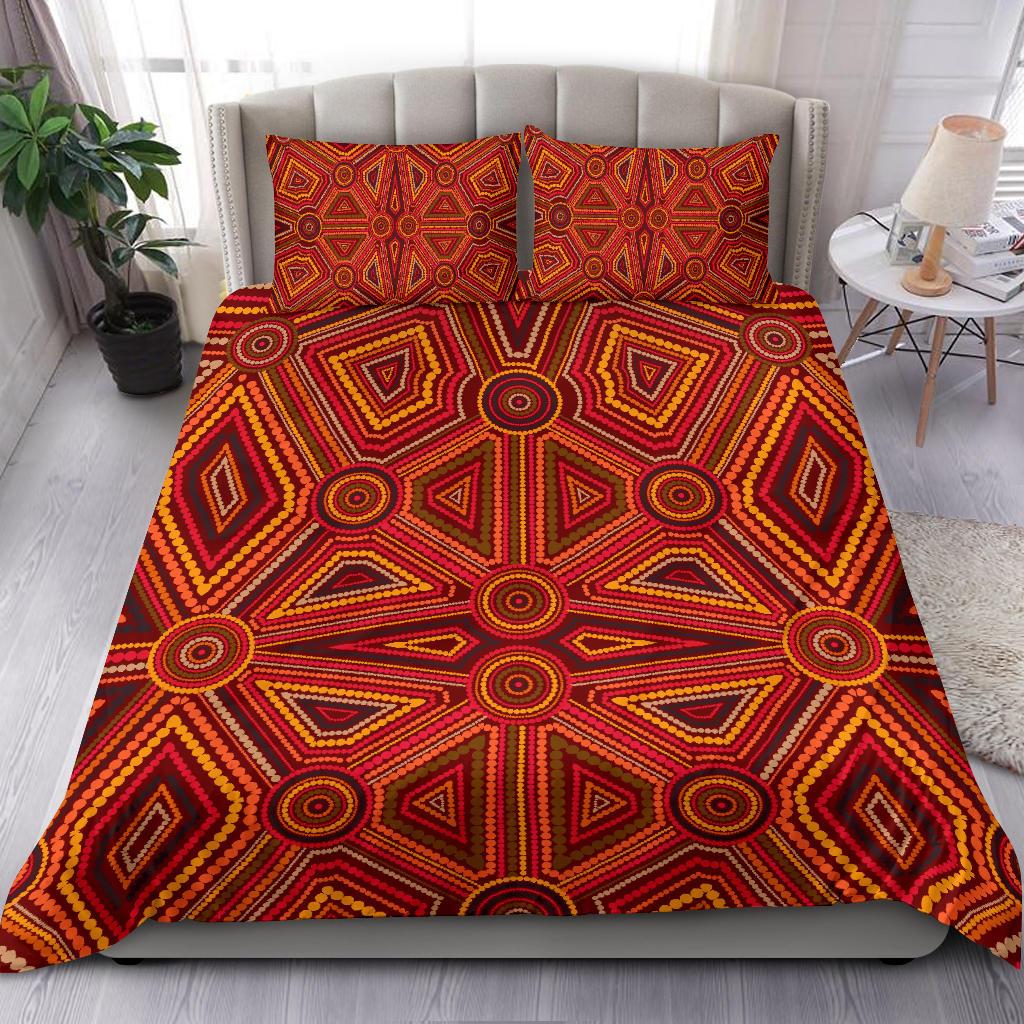 Aboriginal Bedding Set, Indigenous Patterns Ver02 - Vibe Hoodie Shop