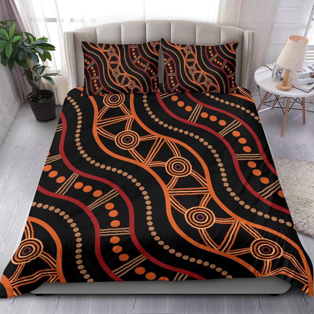 Aboriginal Bedding Set, Indigenous Patterns Ver05 - Vibe Hoodie Shop