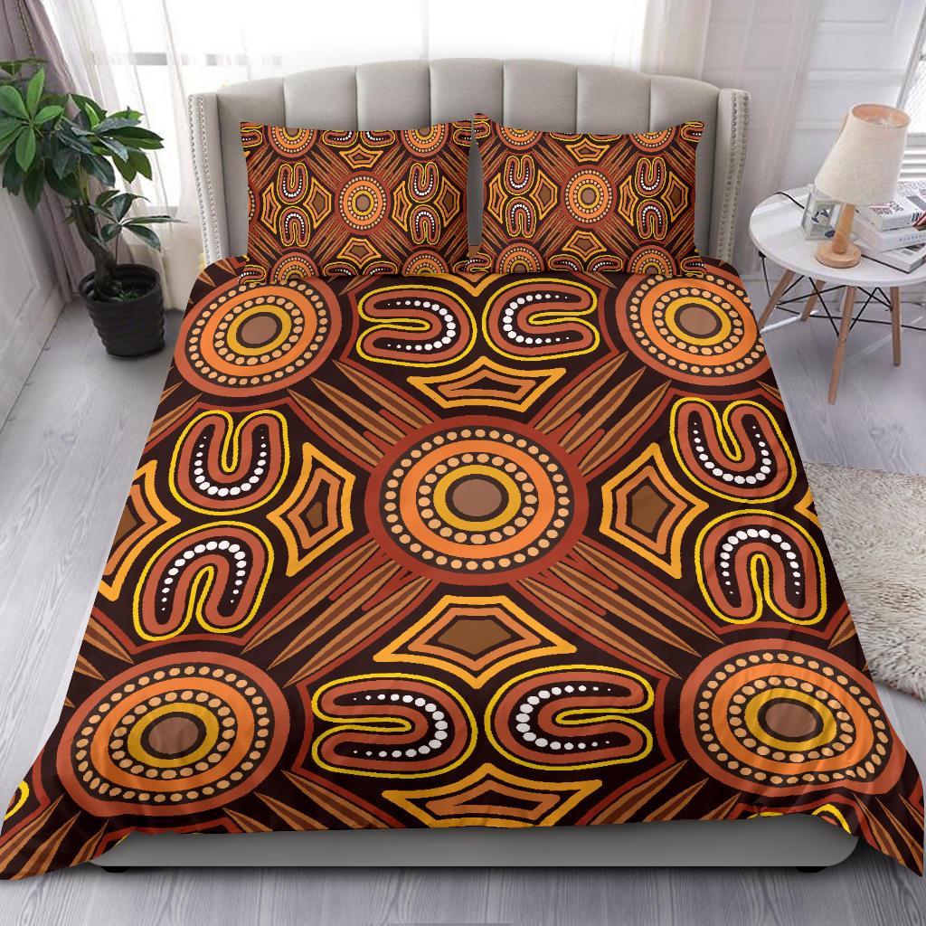 Aboriginal Bedding Set, Indigenous Patterns Ver04 - Vibe Hoodie Shop