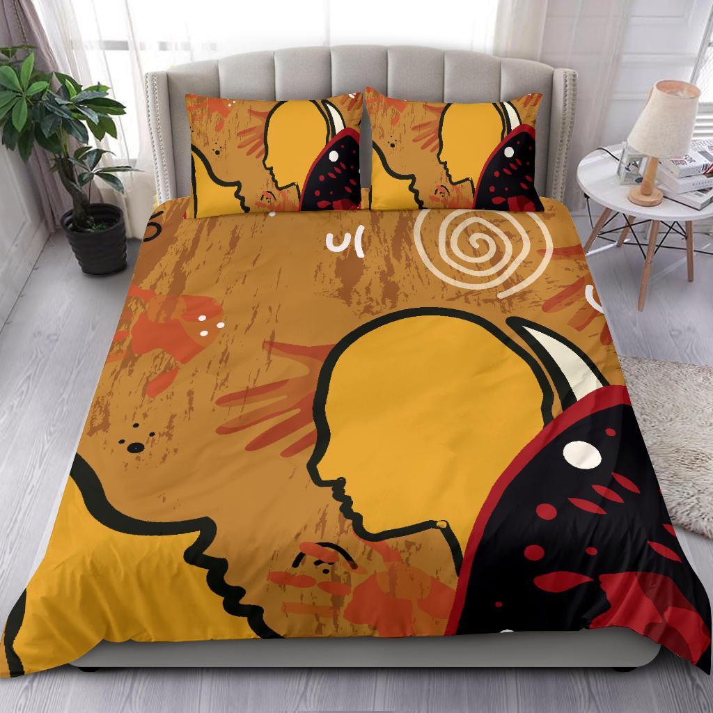 Aboriginal Bedding Set, Mother and Son Hand Art - Vibe Hoodie Shop