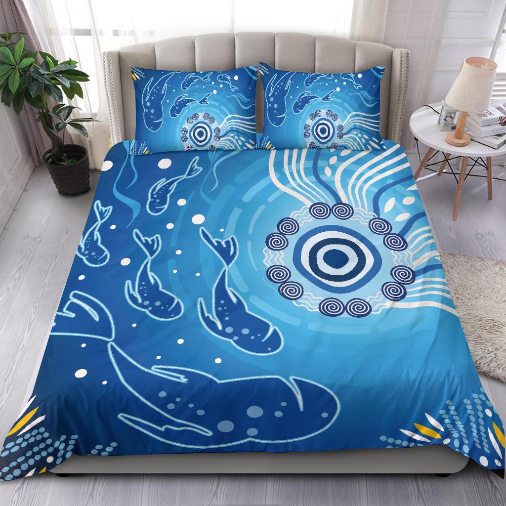 Aboriginal Bedding Set, Indigenous Ocean Fishing - Vibe Hoodie Shop