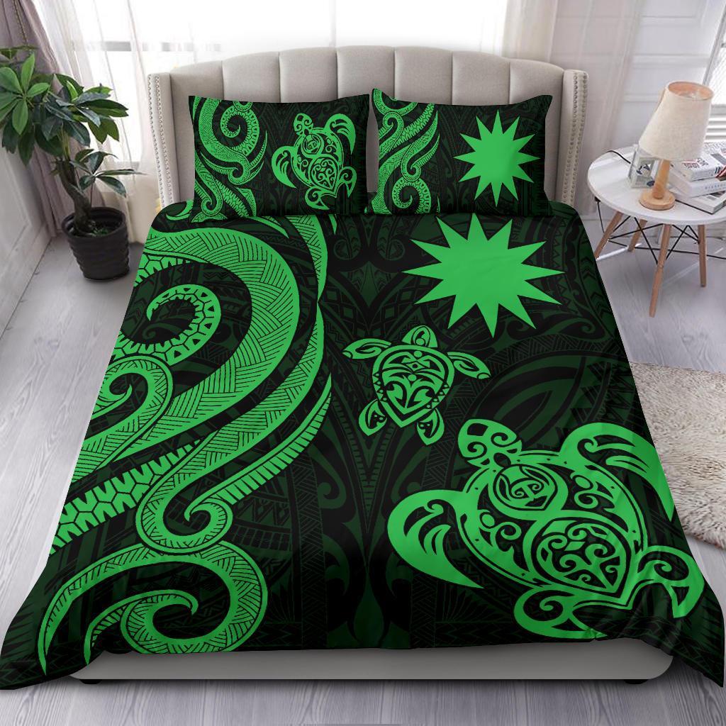 Nauru Bedding Set - Green Tentacle Turtle - Vibe Hoodie Shop
