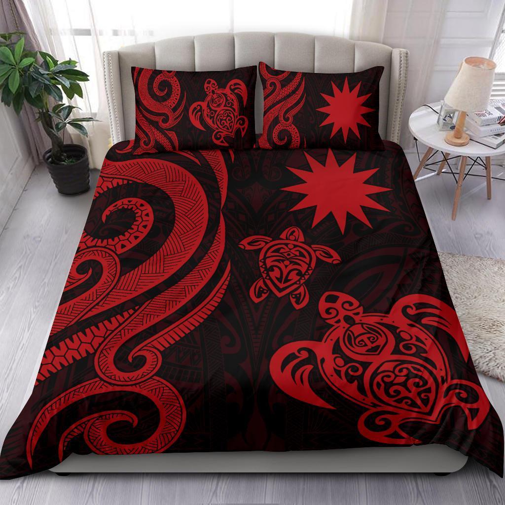 Nauru Bedding Set - Red Tentacle Turtle - Vibe Hoodie Shop
