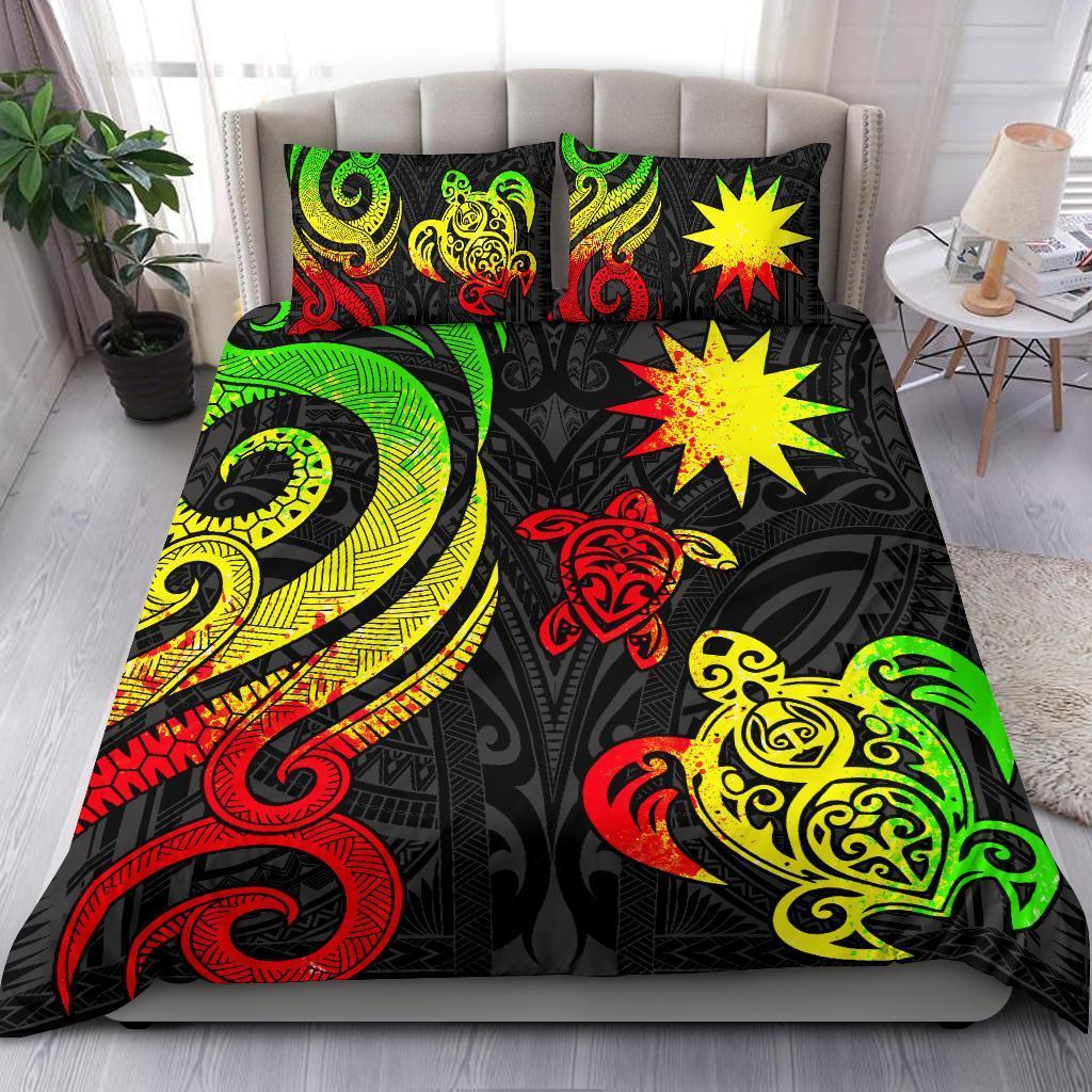 Nauru Bedding Set - Reggae Tentacle Turtle - Vibe Hoodie Shop