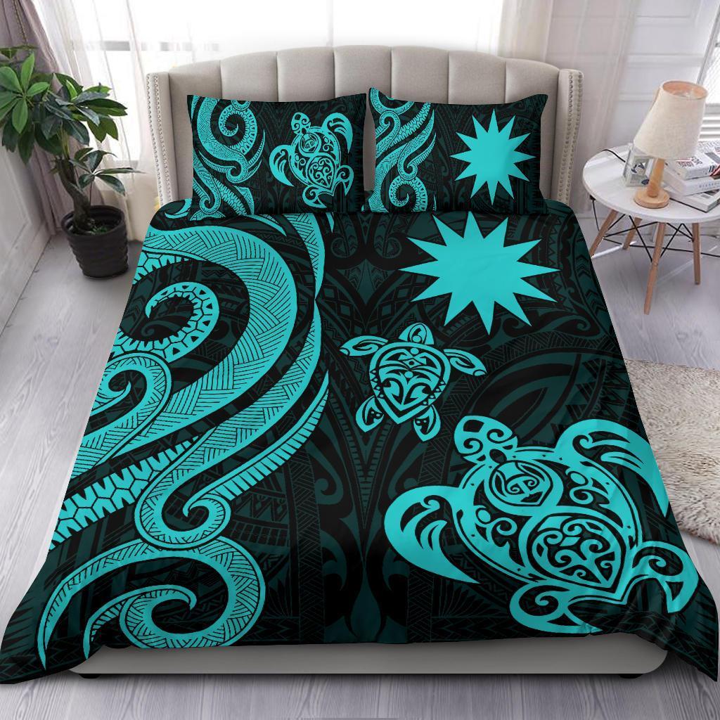 Nauru Bedding Set - Turquoise Tentacle Turtle - Vibe Hoodie Shop