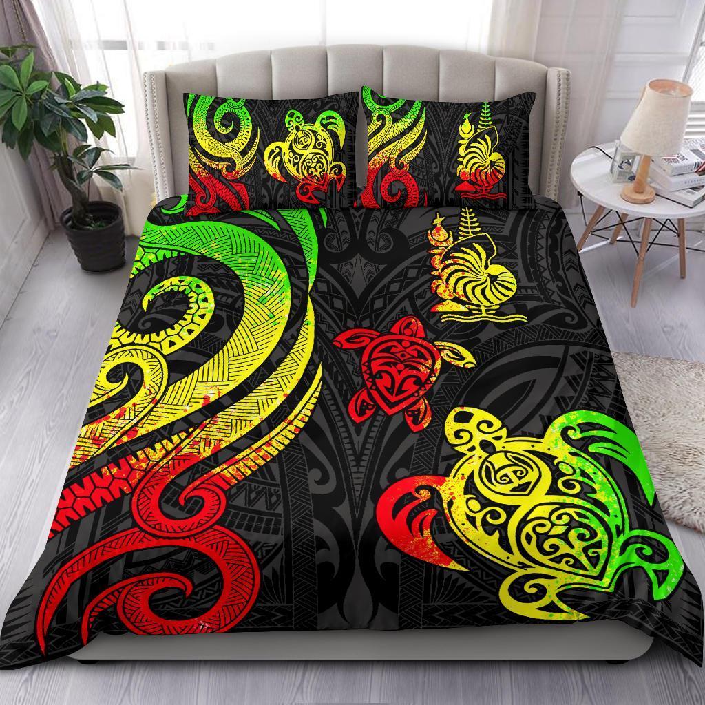 New Caledonia Bedding Set - Reggae Tentacle Turtle - Vibe Hoodie Shop