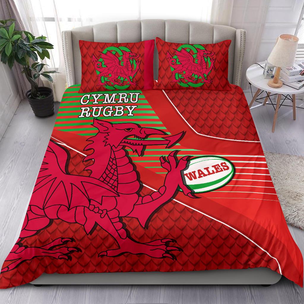 Wales Rugby Bedding Set Dragon Special - CYMRU - Vibe Hoodie Shop