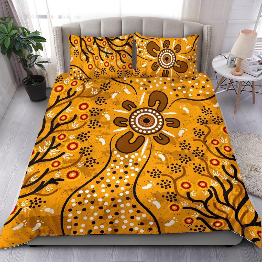 Bedding Set - Aboriginal Art In Spring Style - Vibe Hoodie Shop