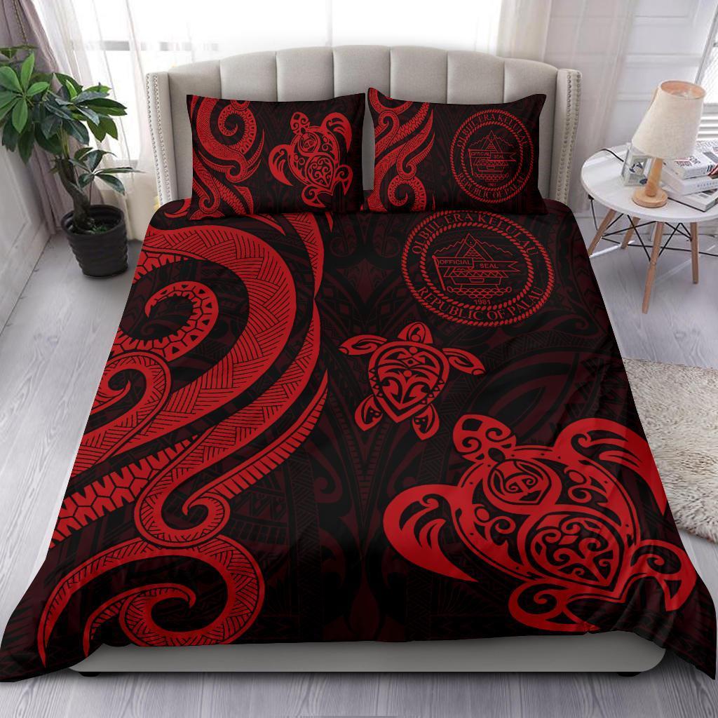 Palau Bedding Set - Red Tentacle Turtle - Vibe Hoodie Shop