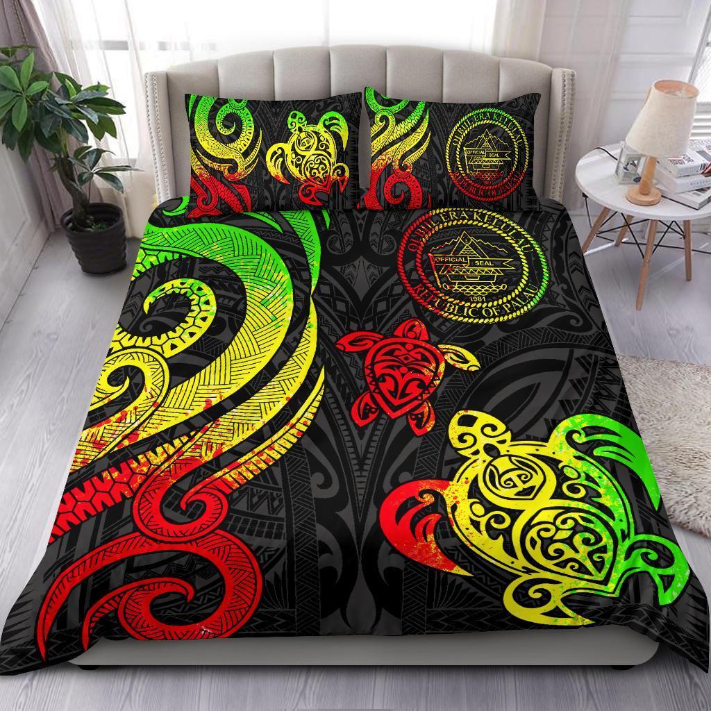 Palau Bedding Set - Reggae Tentacle Turtle - Vibe Hoodie Shop